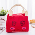 New Student Canvas Lunch Bag Portable Thick Aluminum Foil Customized Insulation Lunch Bag